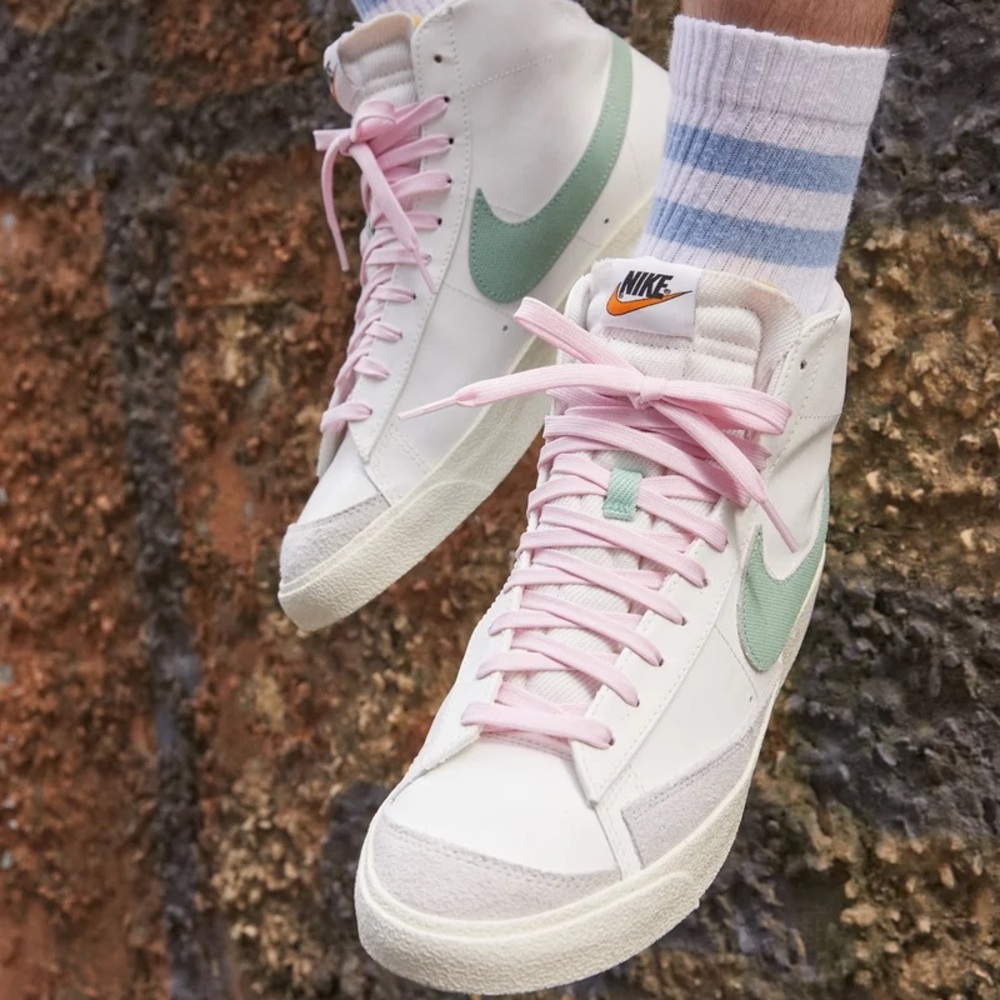 Nike Women's White and Mint Sneakers
